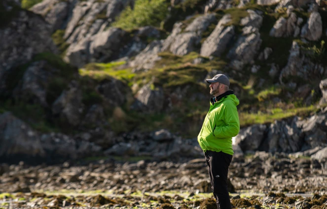 Paul looking into distance