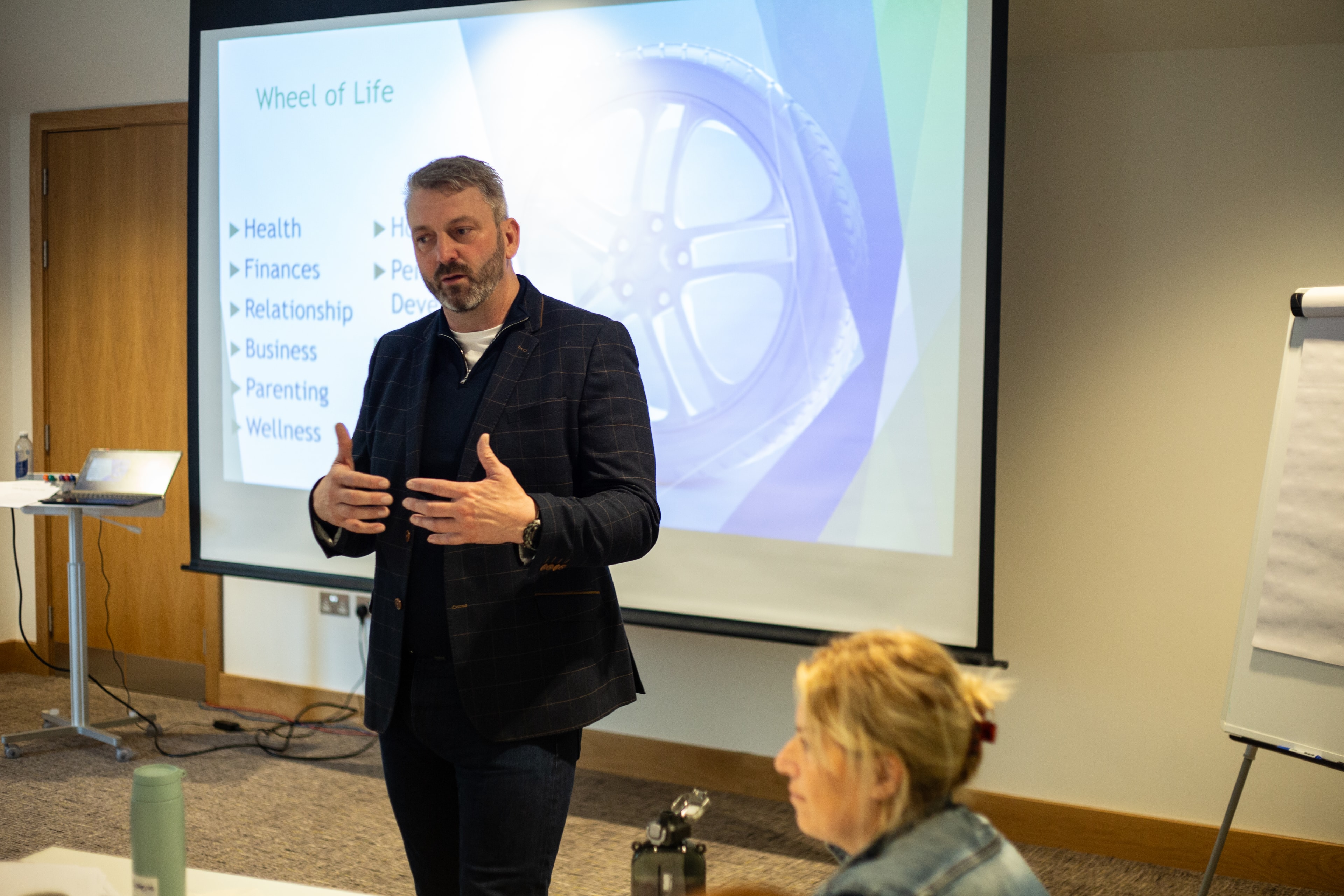 Paul explaining the wheel of life