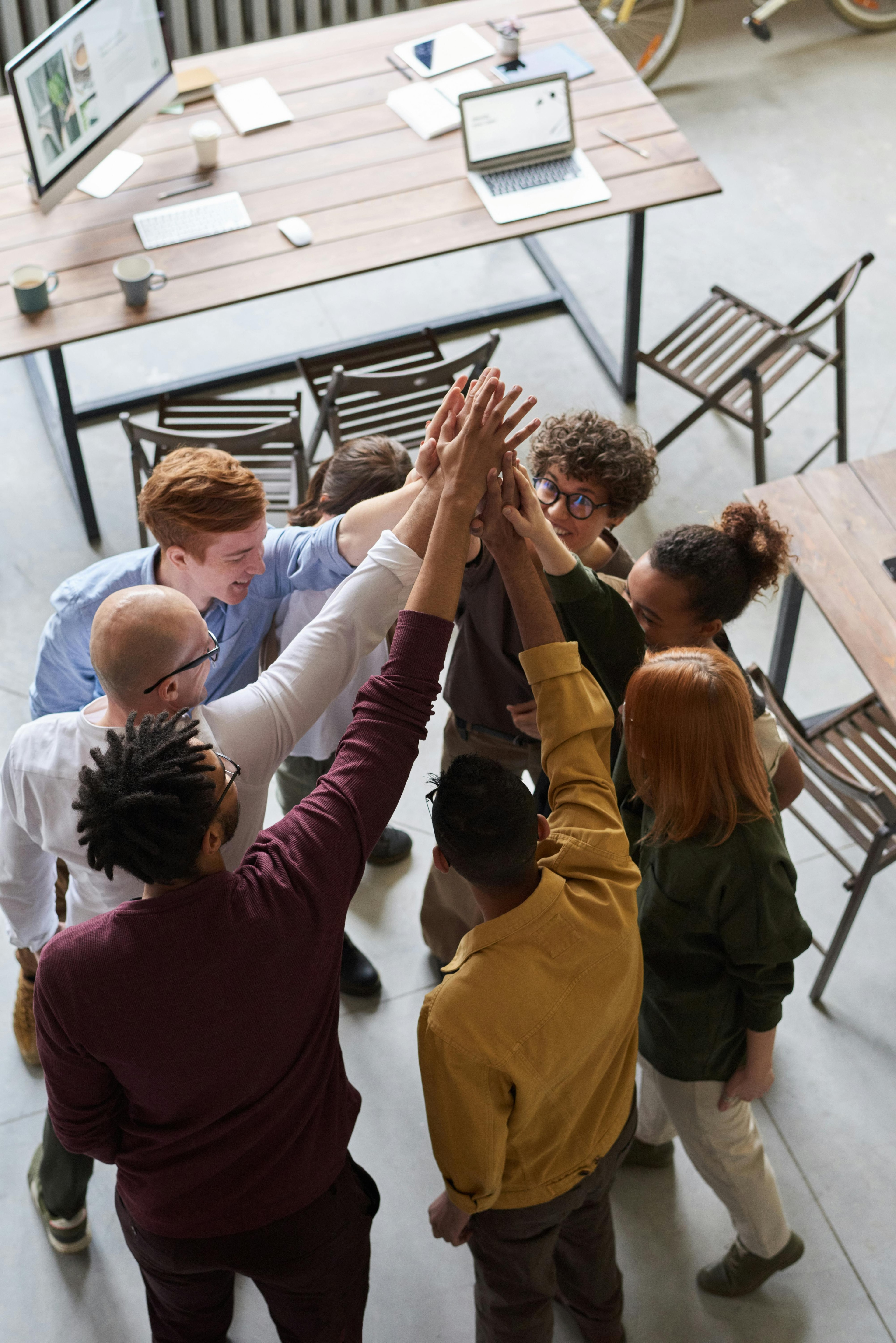 Group high-five