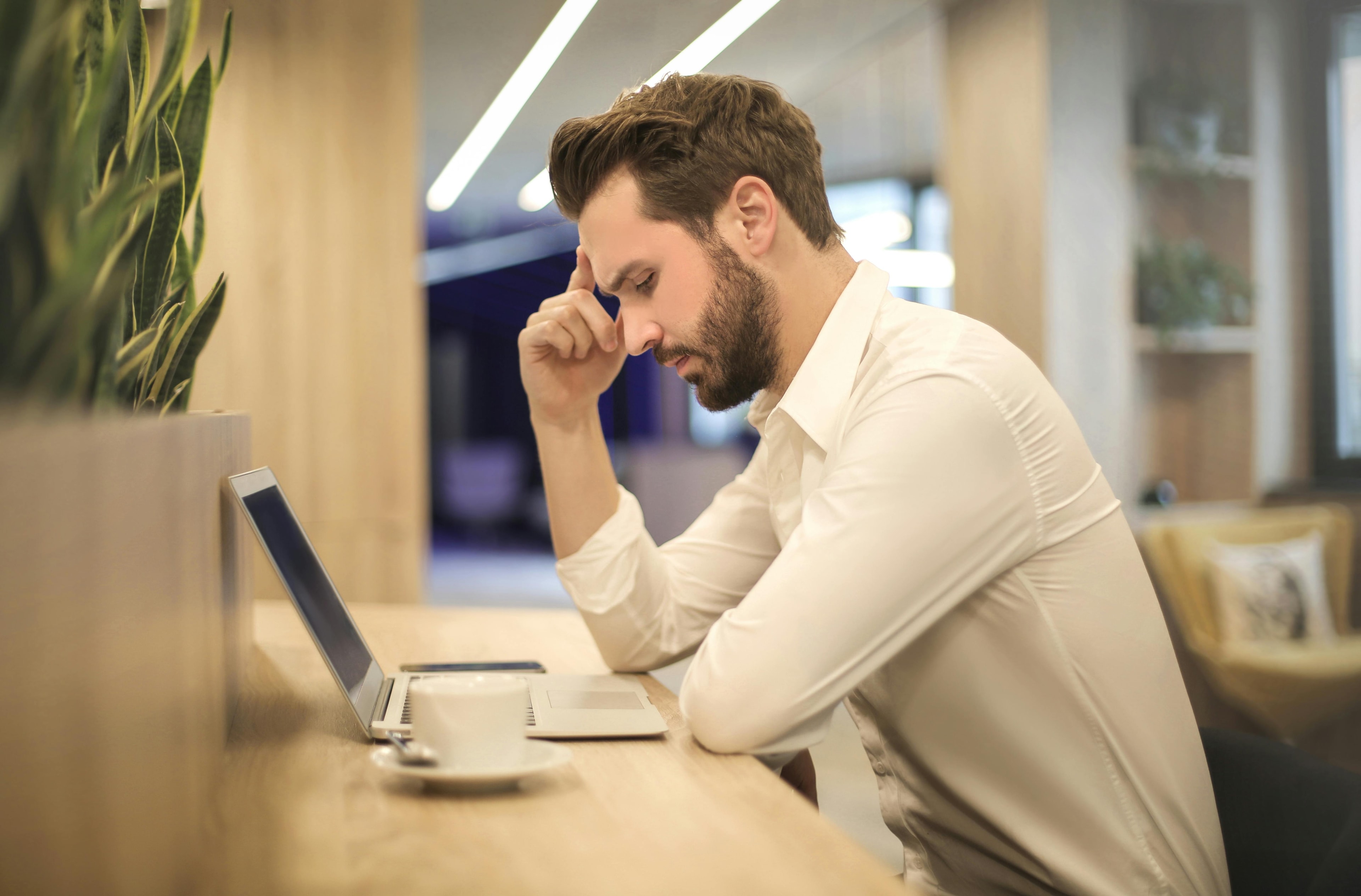 Man looking stressed